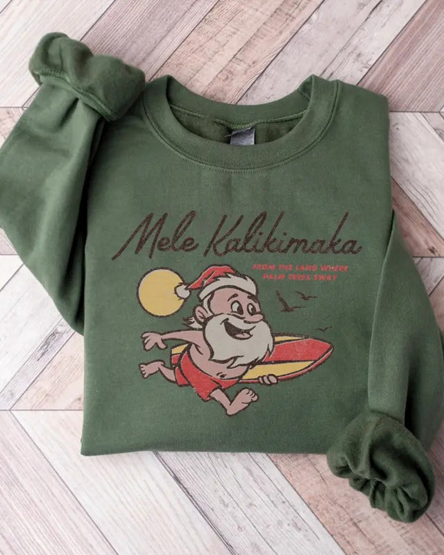 Mele Kalikimaka Hawaii Christmas Sweatshirt