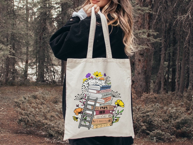 Albums As Books Cat Tote Bag