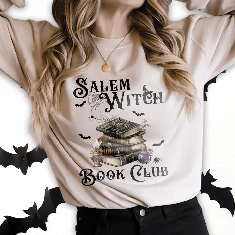 Salem Witch Book Club Halloween Sweatshirt
