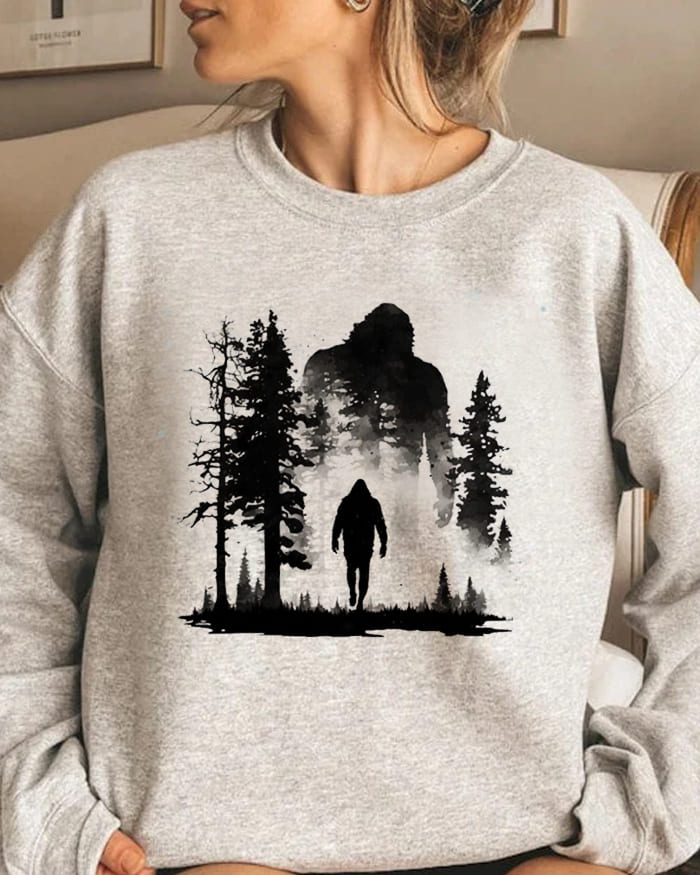 Sasquatch Yeti Hiking Sweatshirt