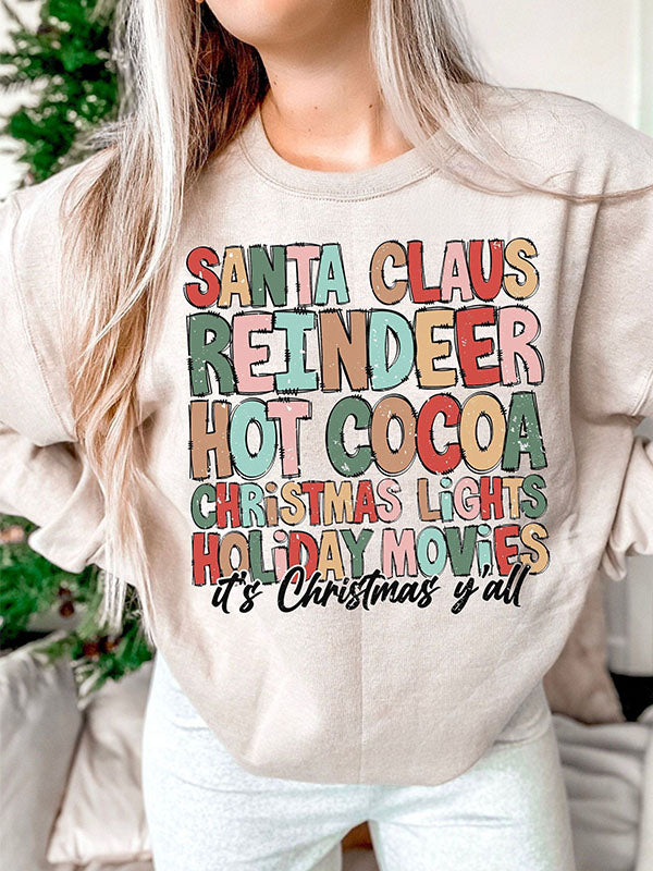 Santa Claus Reindeer Hot Cocoa Sweatshirt