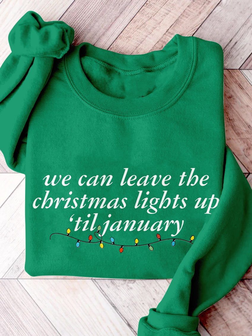 Christmas Letter Print Casual Sweatshirt