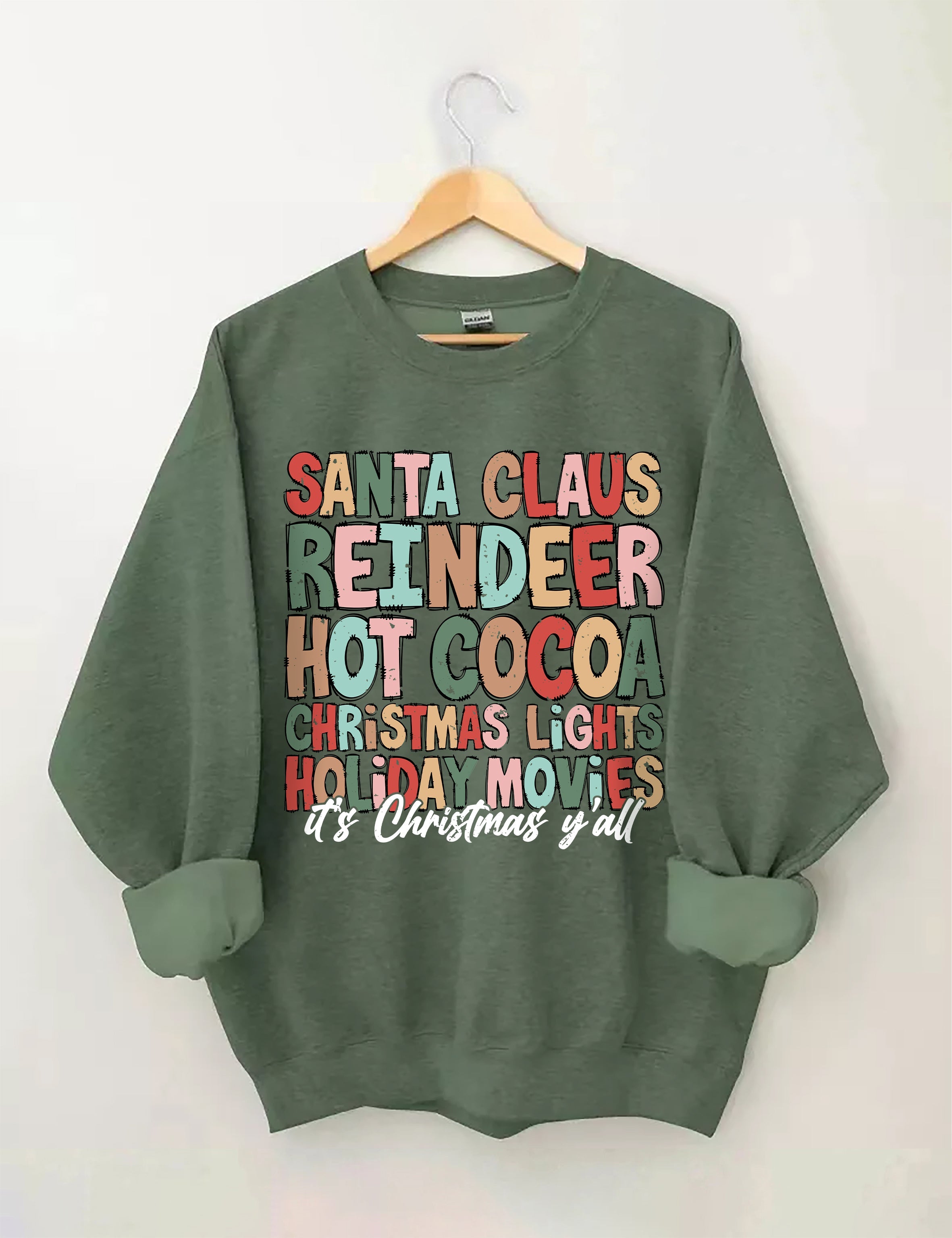 Santa Claus Reindeer Hot Cocoa Sweatshirt