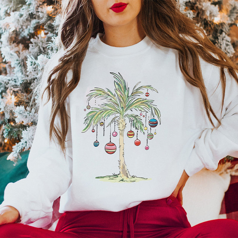Christmas Palm Tree Sweatshirt