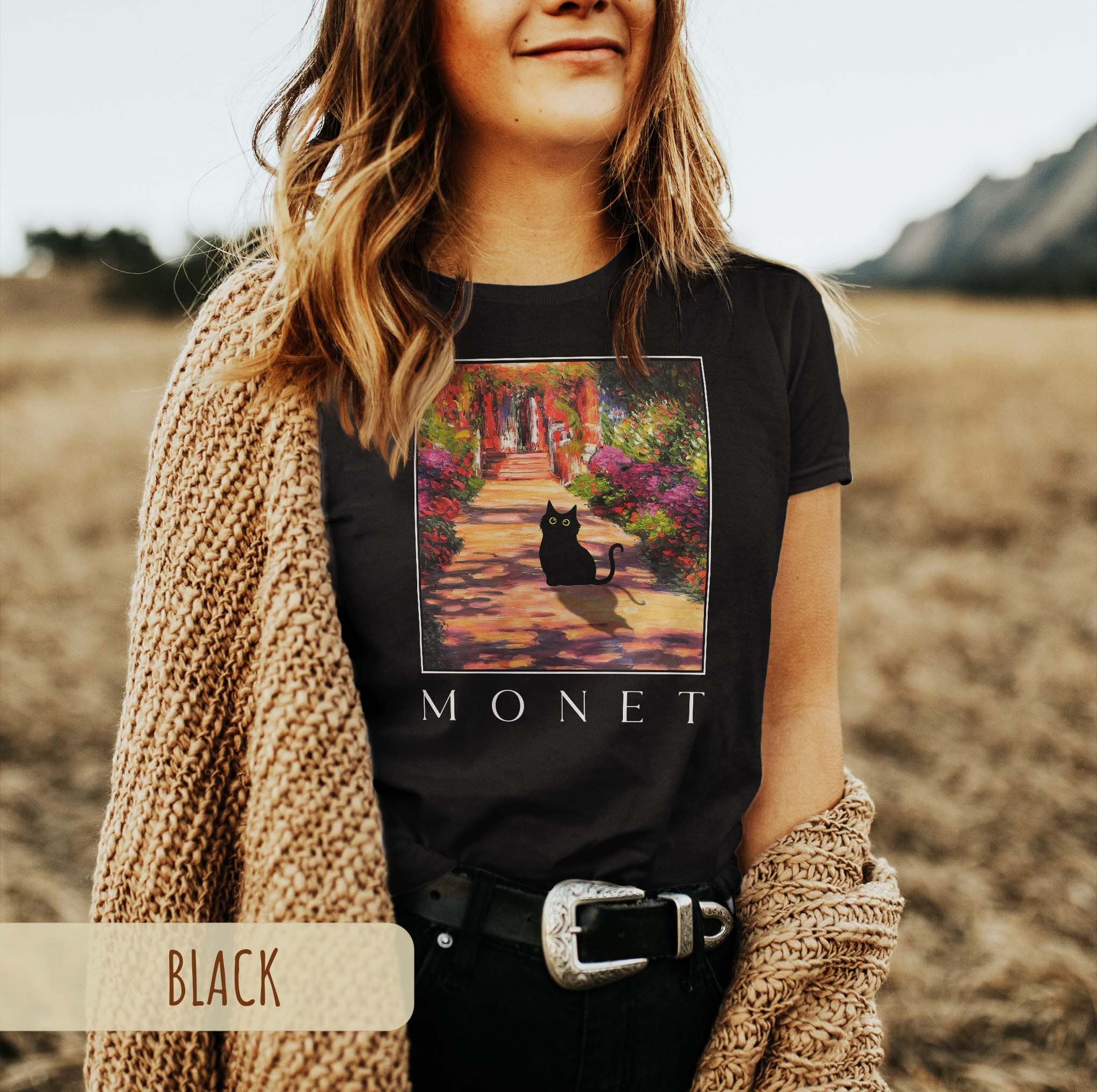 Monet Garden Cat T-Shirt