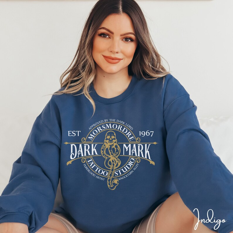 Dark Mark Tattoo Wiccan Gildan 18000 Sweatshirt