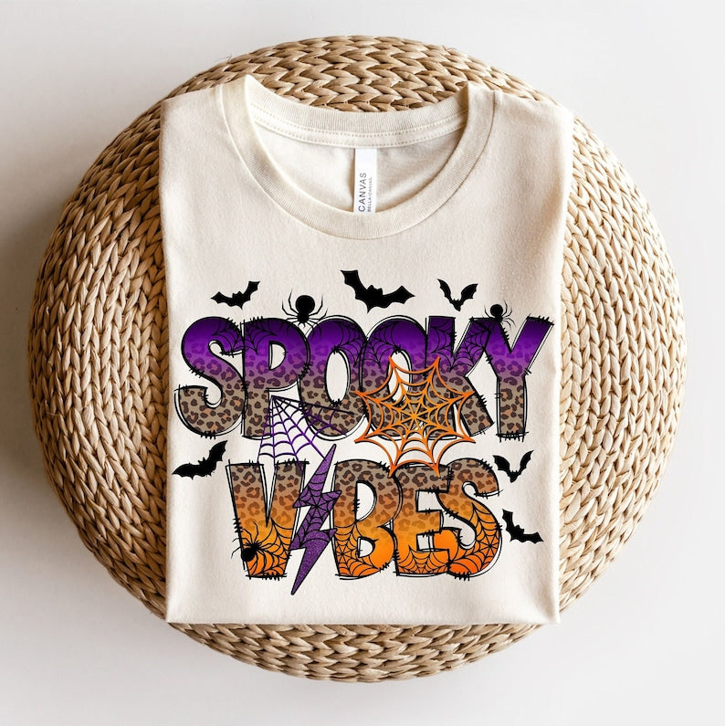 Halloween Leopard Spooky Vibes T-shirt