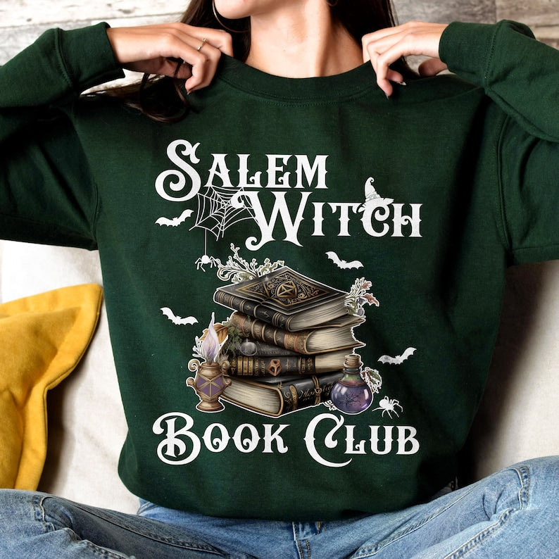 Salem Witch Book Club Halloween Sweatshirt