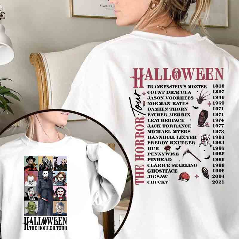 Vintage Halloween Characters The Horror Tour Sweatshirt