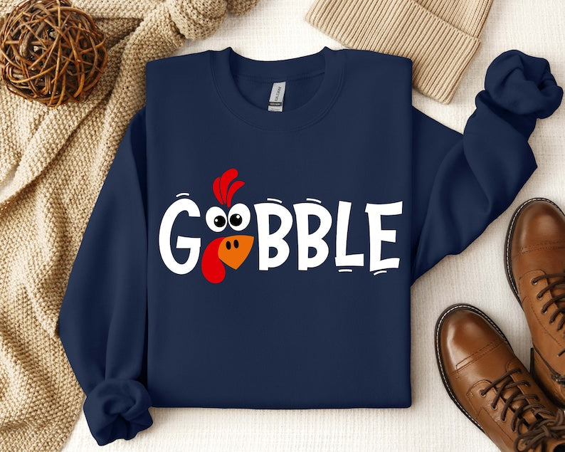 Gobble Turkey Trendy Sweatshirt