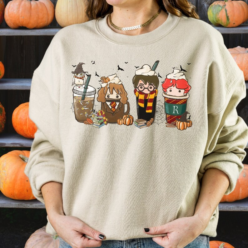 Halloween Harry Coffee Latte Fall Sweatshirt