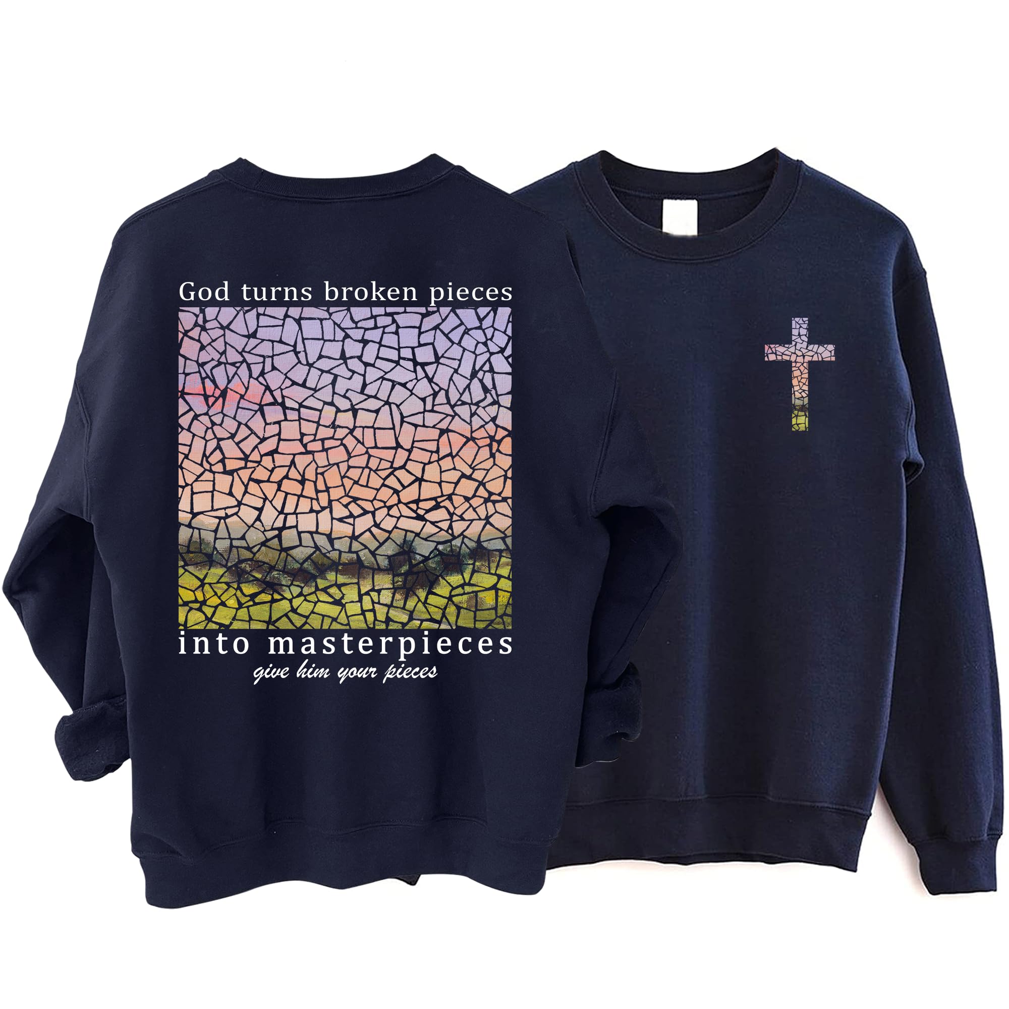 Bible Verse 2 Sided Print Sweatshirt