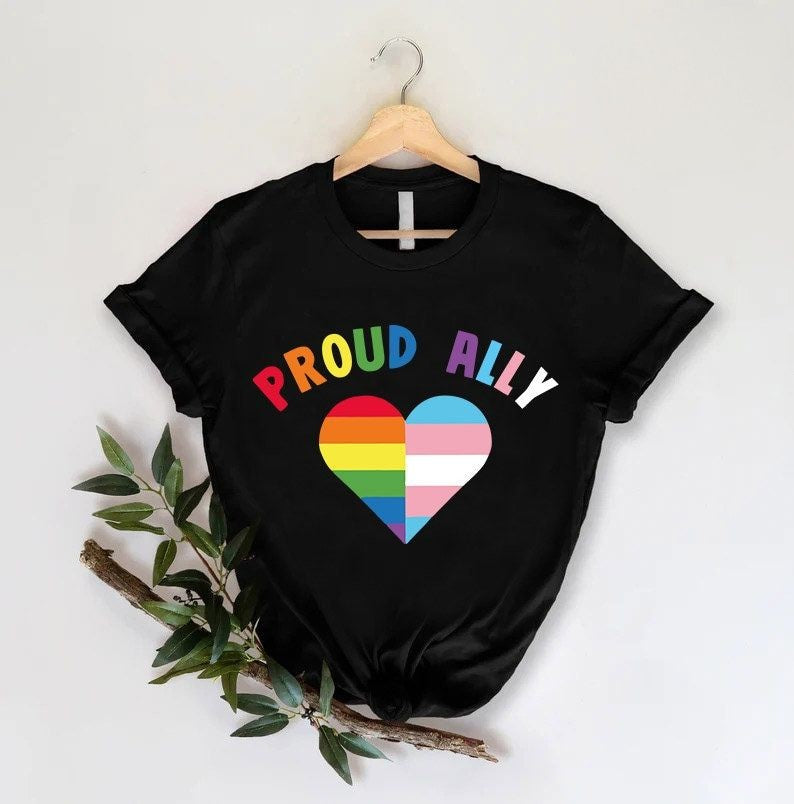 Pride Ally Heart Print T-shirt