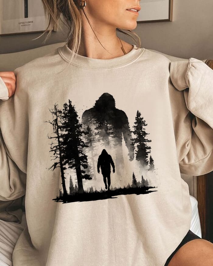 Sasquatch Yeti Hiking Sweatshirt