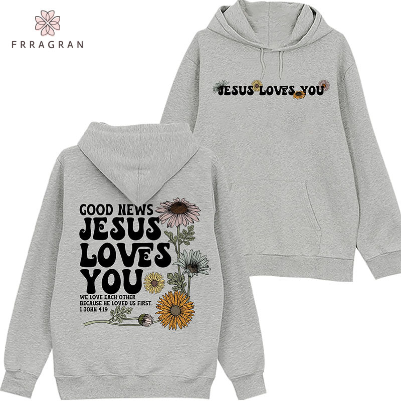 Faith Floral Print Hoodie