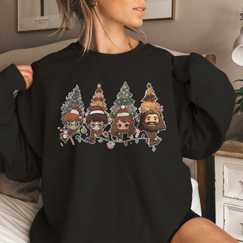 HP Wizard Houses Christmas Tree Sweatshirt